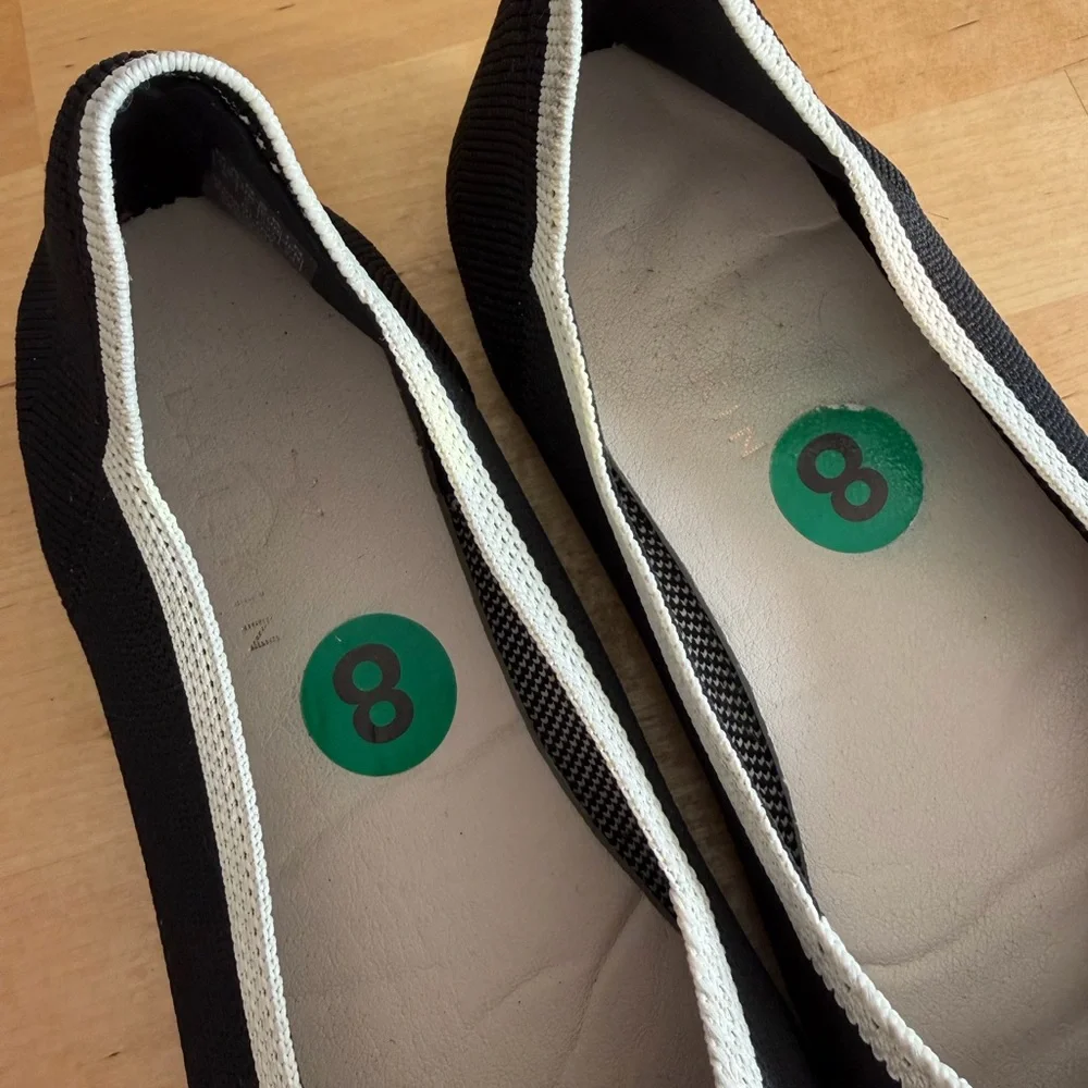 Danskin Black and White Women's Pointy Ballet Flats